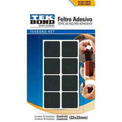 Feltro Quadrado 20mm Preto Cartela 16 Un Tekb... - VIVA COR TINTAS