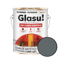Tinta Esmalte Brilhante Cinza Escuro 3,6L - 0... - VIVA COR TINTAS