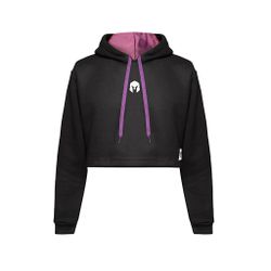 CROPPED FEMININO MOLETOM VIVO KEYD PRETO E ROXO