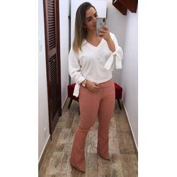 CALÇA FEMININA FLARE ROSA - LOJA VOLARIUM