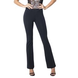 CALÇA FEMININA PRETA SOCIAL FLARE LOOPER - CF-7870... - LOJA VOLARIUM