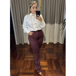 Calça Feminina Flare Marsala Loopper - LOJA VOLARIUM