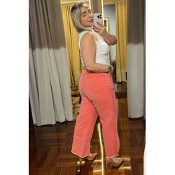Calça Loopper Jeans Pantacourt Laranja - LOJA VOLARIUM