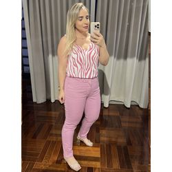 Calça Loopper Feminina Rosa Capri Tornozelo - LOJA VOLARIUM