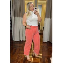 Calça Loopper Jeans Pantacourt Laranja - LOJA VOLARIUM