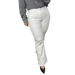 Calça Feminina Branca Flare Loopper - LOJA VOLARIUM