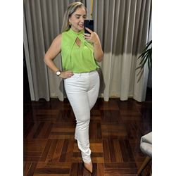 Calça Feminina Branca Loopper Tradicional - LOJA VOLARIUM