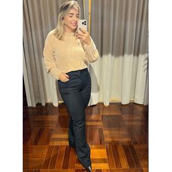 Calça Feminina Preta Flare Loopper Modeladora - LOJA VOLARIUM