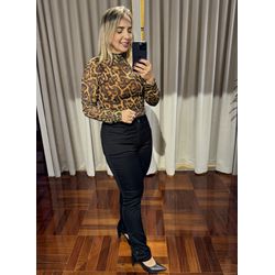 Calça Feminina Preta Loopper Capri Tornozelo - LOJA VOLARIUM
