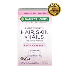 NATURE'S BOUNTY HAIR SKIN NAILS COM BIOTINA 250 CA... - LOJA VOLARIUM