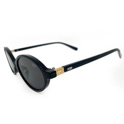 Óculos de sol HD com armação preta, hastes pretas ... - EUFORYA EYEWEAR