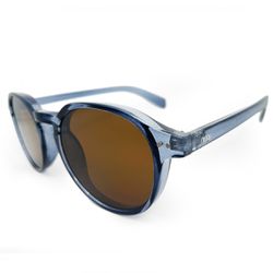 Óculos de sol HD Round Azul com armação em azul de... - EUFORYA EYEWEAR