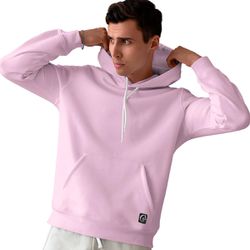 Moletom Masculino Rosa Básico Flanelado Com Capuz ... - W2 STORE