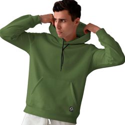 Moletom Masculino Verde Militar Básico Flanelado C... - W2 STORE