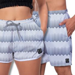 Kit Short Casal Masculino Feminino Branco - W2 STORE