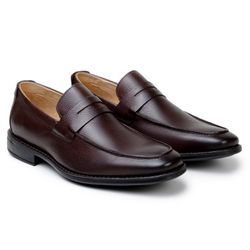 Sapato Masculino Loafer Maranelo - Couro Café - Walk Way