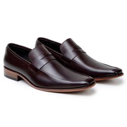 Sapato Masculino Loafer Romani - Couro Chocolate - Walk Way