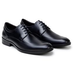 Sapato Masculino Derby JJ - Couro Preto - Walk Way