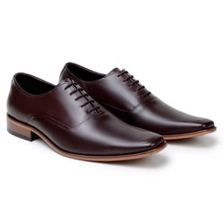 Sapato Masculino Oxford Romani - Couro Chocolate - Walk Way