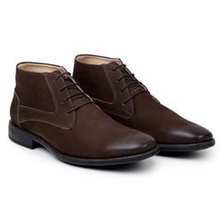 Bota Masculina Maranelo - Couro Nobuck Marrom - Walk Way