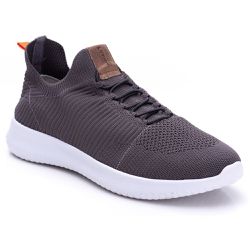 Tênis Knit Masculino Super Flexível Casual Grafite... - Walk Easy