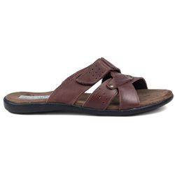 Sandália Casual Couro Tiras Cruzadas Masculina Hav... - Walk Easy