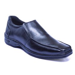 Sapato Social Mocassim Confort Couro Masculino Pre... - Walk Easy