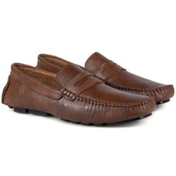 Mocassim Drive Couro Masculino Artesanal Antiderr... - Walk Easy