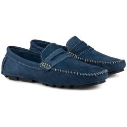 Mocassim Drive Couro Masculino Artesanal Antiderra... - Walk Easy