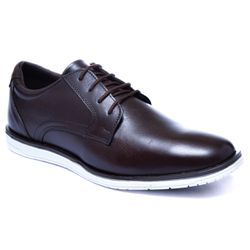 Sapato Casual Oxford Couro Masculino Sola Branca F... - Walk Easy