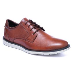 Sapato Casual Oxford Couro Masculino Sola Branca F... - Walk Easy