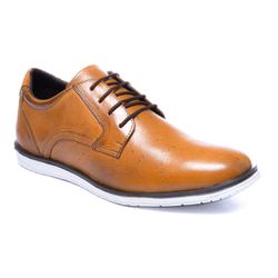 Sapato Casual Oxford Couro Masculino Sola Branca F... - Walk Easy