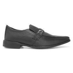 Sapato Social Loafer Couro Clássico Preto - Walk Easy