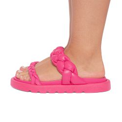 Sandália Papete Trançada Tratorada Rosa - Walk Easy
