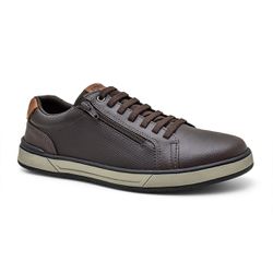 Tênis Casual Masculino Cano Curto Skatista Café - Walk Easy