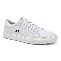 Tênis Casual Masculino Bandeira Cano Curto Branco - Walk Easy