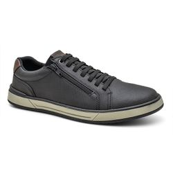 Tênis Casual Masculino Cano Curto Skatista Preto - Walk Easy