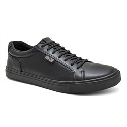 Tênis Couro Casual Masculino Skatista Cano Curto P... - Walk Easy