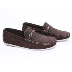 Mocassim Gravata Couro Masculino Casual Café - Walk Easy