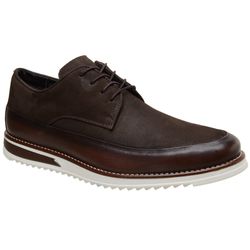 Sapato Casual Mocassim Couro Masculino Amarração C... - Walk Easy