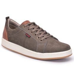 Tênis Casual Couro Skatista Masculino Cano Curto C... - Walk Easy