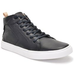 Tênis Casual Couro Cano Alto Masculino Amarração P... - Walk Easy