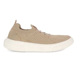 Tênis Knit Casual Respirável Extremo Conforto Bege... - Walk Easy