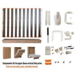 Kit Ferragens Queen Vertical Linha Prime - WallBedbrasil