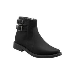 Bota Flat Feminino Adulto Preta - 780003-050 - WIKI shoes