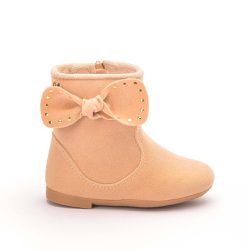 Bota Infantil Feminina Soft com Laço Pérola - Worldstock | Loja online de Sapatos Sociais