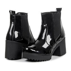 1141 bota feminina tratorada elastico verniz - Worldstock | Loja online de Sapatos Sociais