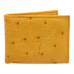 Carteira Mas. em couro de avestruz (Struthio camel... - Exotic Couros