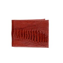 Carteira MINI em Couro de Canela de Avestruz (Stru... - Exotic Couros