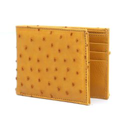 Carteira Mas. em Couro de Avestruz (Struthio camel... - Exotic Couros